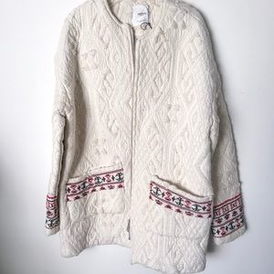 Mango Casual Embroidered Knit Jacket